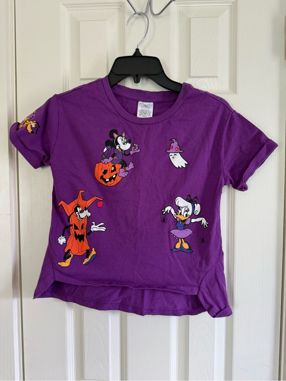 Disney Purple Graphic Tee with Halloween Characters